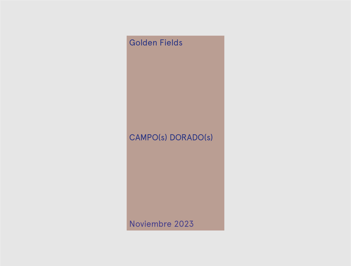 CAMPO(S) DORADO(S) - ANAGRAMMA ARQUITECTES