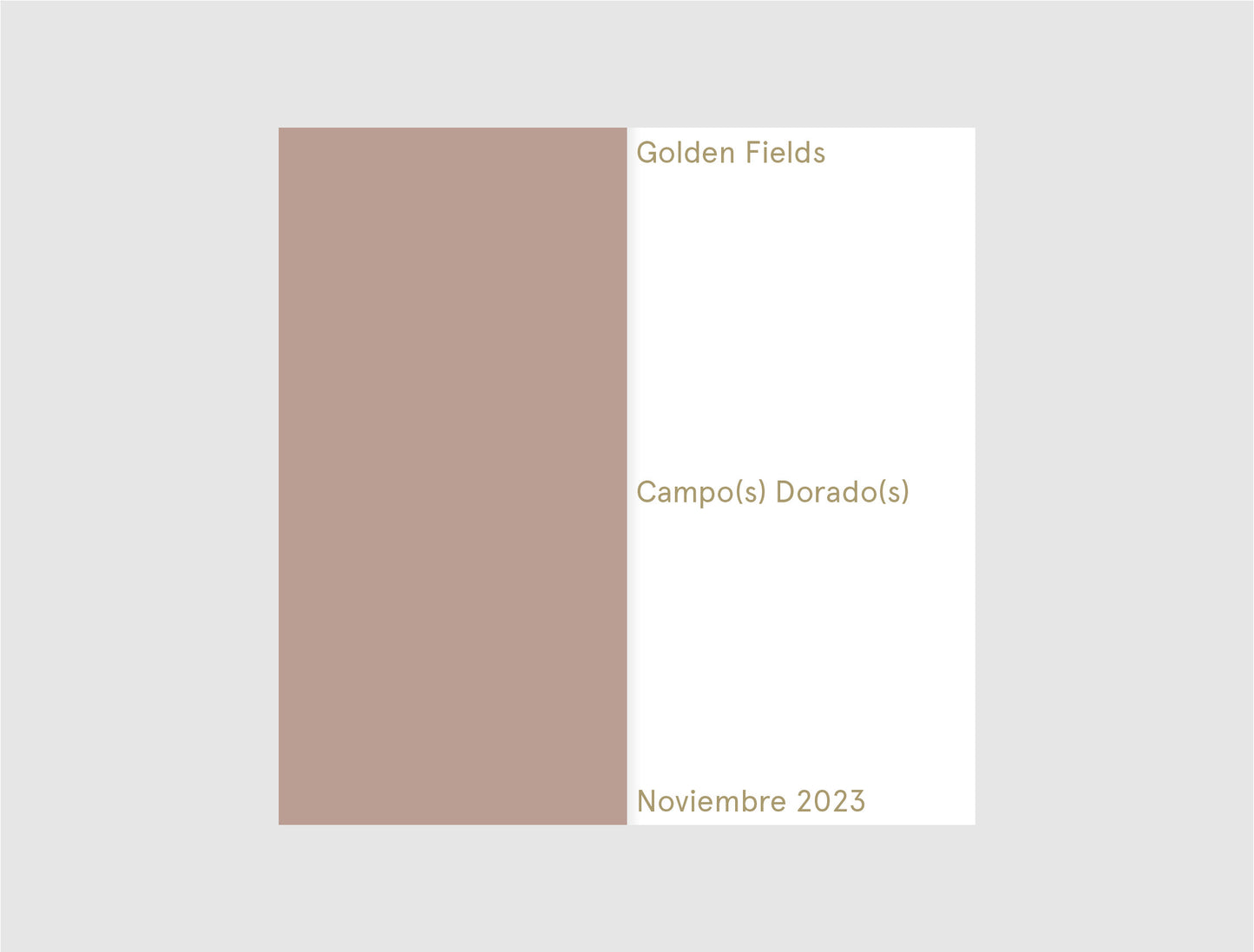 CAMPO(S) DORADO(S) - ANAGRAMMA ARQUITECTES